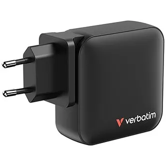 Verbatim GaN 32216, cestovná nabíjačka do siete USB 3.0, USB C, sivá, 165 W, vymeniteľné vidlice C,G,A
