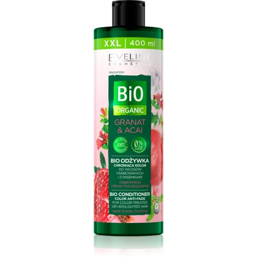 Eveline Cosmetics Bio Organic Granat & Acai regeneračný kondicionér pre farbené a melírované vlasy 400 ml