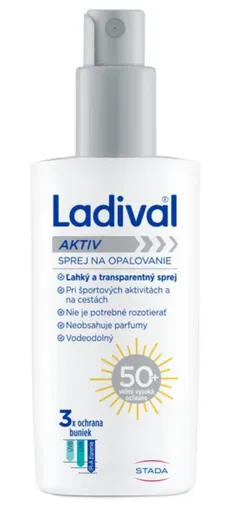 Ladival AKTIV SPF 50+ Transparentný sprej na opaľovanie 150ml
