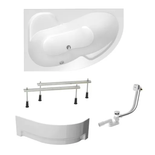 Asymetrická vaňa Laguna Fortuna Plus 170x100 cm akrylát ľavá SIKOFO1700LAPNP