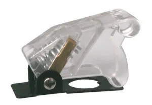 Prepínač páčkový  ochran.kryt - transp. biela