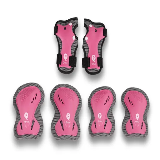 QPLAY Chrániče detské Pink, vel. S, vek 3-5 rokov