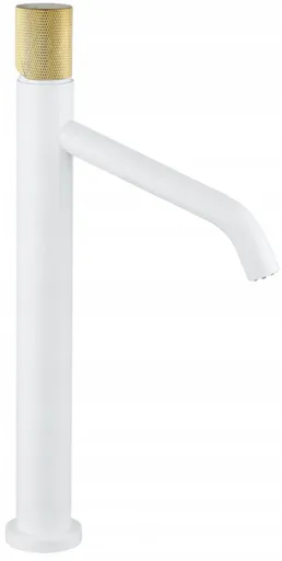 MEXEN/S - Rumba umývadlová batéria vysoká, biela / zlatá 73511-25