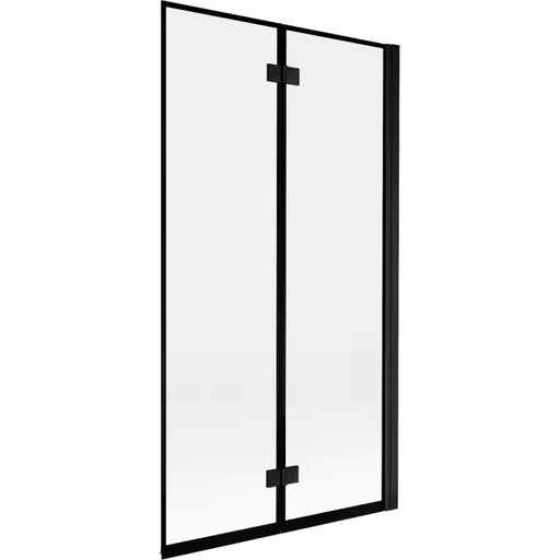 MEXEN - MIST vaňová zástena 100x150 cm 6mm 2-s, čierna, okraj, pravá 8A9-100-002-70-70-P