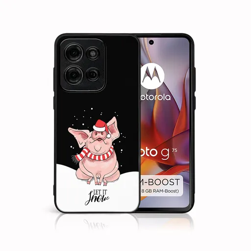 MY ART Kryt s vianočným dizajnom Motorola Moto G75 5G LET IT SNOW (075)