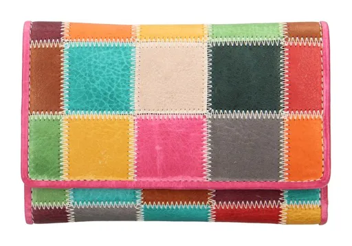 Dámska kožená peňaženka Lagen LG-11DS Fuchsia/Multi