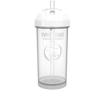 TWISTSHAKE Fľaša so slamkou 360 ml – biela (7350083125927)