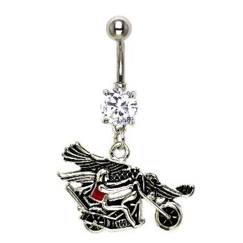 Piercing do pupku jazdec na motorke s orlicou