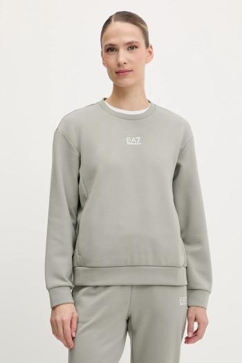 Mikina EA7 Emporio Armani zelená farba, s potlačou, AF10443.7W000073