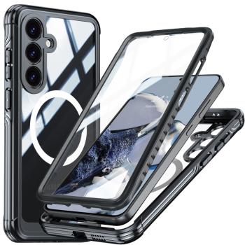 DUAL MAGSAFE Obojstranný ochranný kryt pre Samsung Galaxy S25 5G čierny