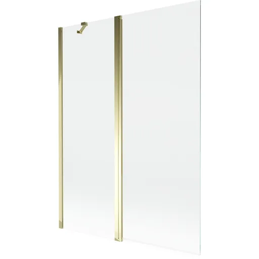 MEXEN - MIST vaňová zástena 130x150 cm 6mm f+s, zlatá, číra 8A9-130-011-50-00