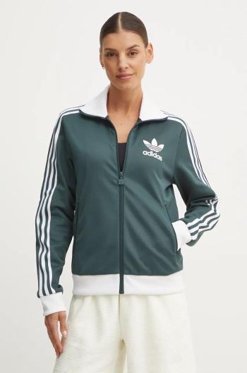 Mikina adidas Originals Adicolor dámska, zelená farba, s nášivkou, IY2221