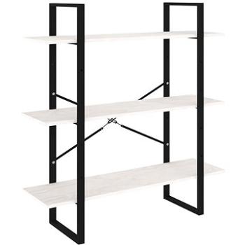 Shumee s 3 policami biela 100×30×105 cm masívna borovica, 806553