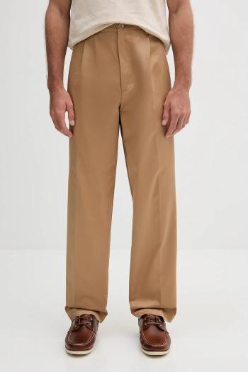 Bavlnené nohavice BOSS zelená farba, strih chinos, 50546924
