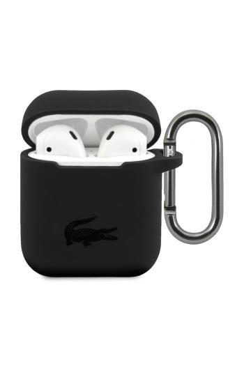 Puzdro na airpod Lacoste Airpods Cover čierna farba