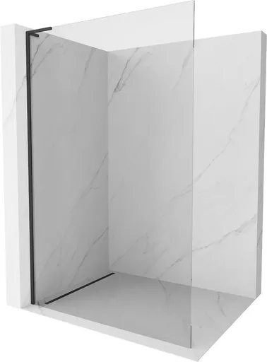 MEXEN/S - Kioto L Sprchová zástena WALK-IN 115 x 200, transparent, čierna 800-115-103-70-00