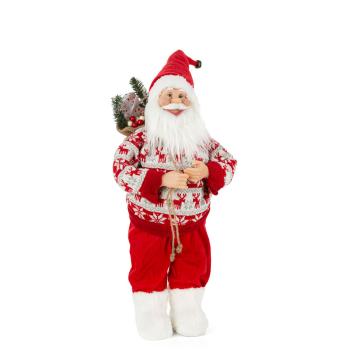 ArtFir Vianočná dekorácia SANTA CLAUS 72B | červená/biela 60 cm