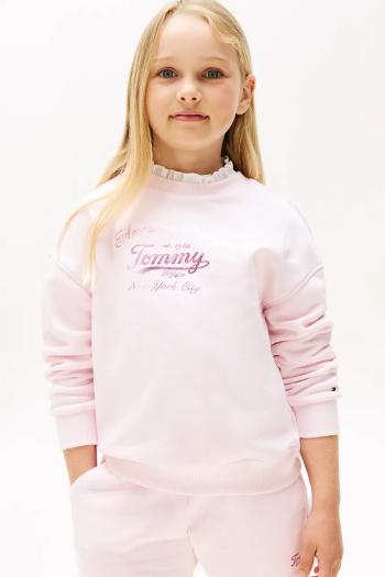 Mikina Tommy Hilfiger ružová farba, KG0KG08683
