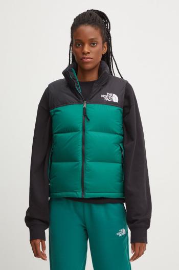 Páperová vesta The North Face 1996 Retro Nuptse dámska, zelená farba, zimná, NF0A3XEPNL11