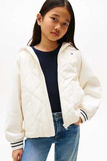 Detská bunda Tommy Hilfiger béžová farba, KG0KG08650