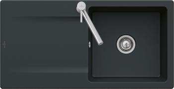 VILLEROY & BOCH VILLEROY & BOCH - Keramický drez Villeroy &amp; Boch Siluet 60, 333601R7, Pure Black 333601R7