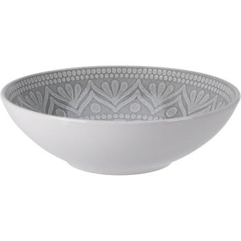 Kameninový hlboký tanier Ethnic, pr. 18 cm, sivá