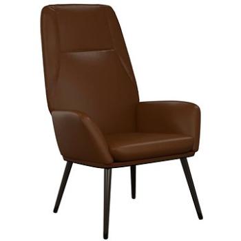 Relaxačné kreslo lesklé hnedé umelá koža, 341365