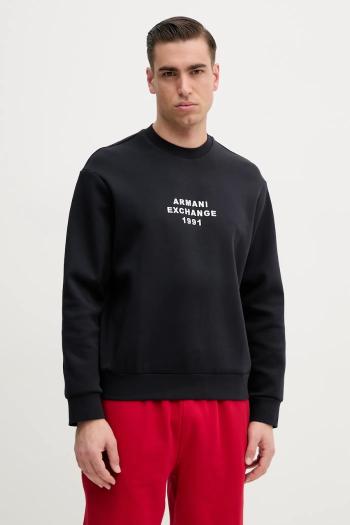Mikina Armani Exchange pánska, tmavomodrá farba, s nášivkou, XM000460 AF10818