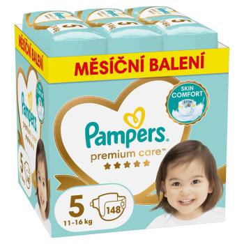 PAMPERS Plienky jednorázové Premium Care veľ. 5 (148 ks) 11-16 kg - mesačné balenie