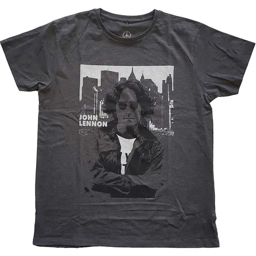 John Lennon tričko Skyline Šedá XS