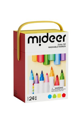 Zmývateľné fixky s dvojitým hrotom Mideer 24-pak viac farieb