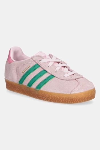 Semišové tenisky adidas Originals GAZELLE ružová farba, JP7138