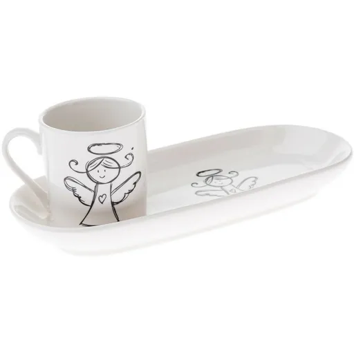 Porcelánový hrnček s podtáckou Anjel 90 ml
