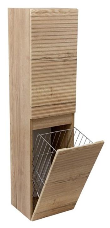 Kúpeľňová skrinka vysoká s košom na bielizeň Naturel Savona 36x145x31,8 cm dub halifax mat SAVONAV36DHK