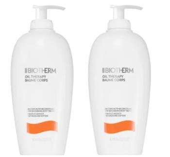 Biotherm Súprava vyživujúcich telových mliek pre suchú pokožku Duo Oil Therapy Baume Corps (Nutri-Replenishing Body Treatment) 2 x 400 ml