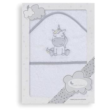 INTERBABY osuška froté (100 × 100 cm) jednorožec, bielo-sivá (8435440353881)