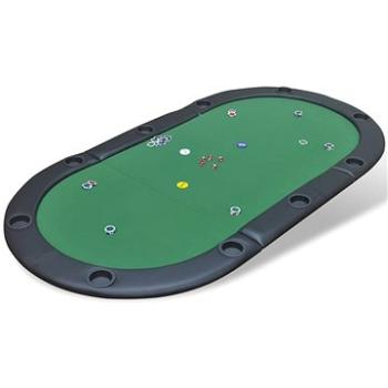 Skladacia doska na poker pre 10 hráčov zelená