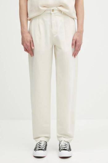 Bavlnené nohavice A.P.C. pantalon willow béžová farba, rovný strih, COGBJ.F08486