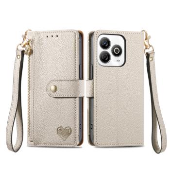 HEART Peňaženkové puzdro pre ZTE Blade A75 šedé