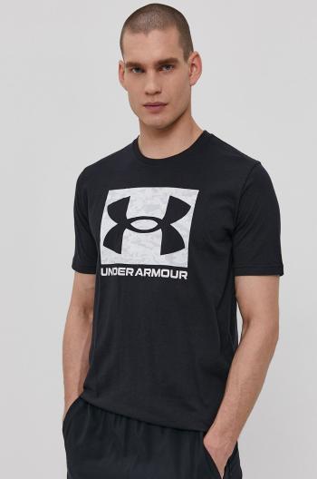 Tričko Under Armour pánske, čierna farba, s potlačou, 1361673