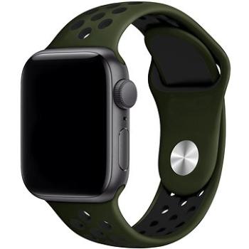 Eternico Sporty na Apple Watch 38 mm/40 mm/41 mm  Pure Black and Khaki (AET-AWSP-BlKh-38)