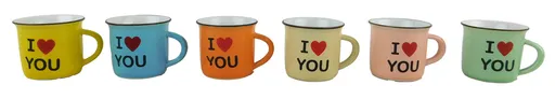 MAKRO - Hrnček I love you 5x5,5cm sada 6ks