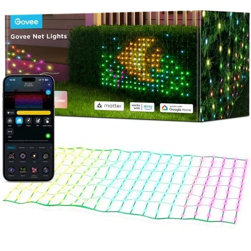 Govee RGBIC vonkajšia svetelná sieť - 1, 43 x 0, 85m Matter