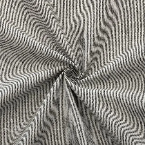 Ľan s bavlnou Lira mini stripe black