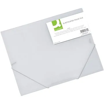 Q-CONNECT A4 s chlopňami a gumičkou, transparentne biele (KF02315)