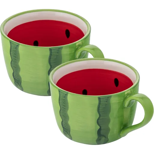 Altom Súprava keramických jumbo hrnčekov Tropicana melón 470 ml, 2 ks