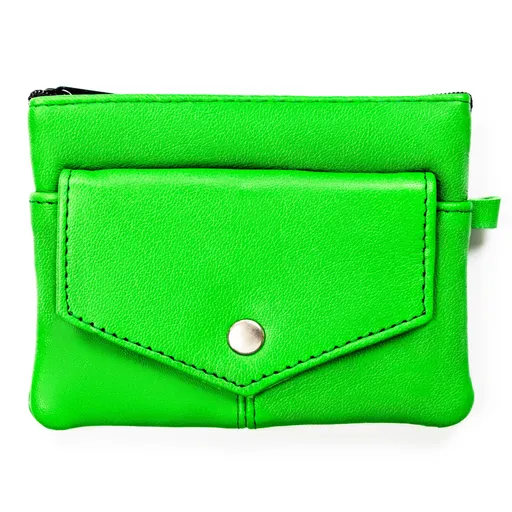 Etui na klucze ze skóry naturalnej w zielonym kolorze