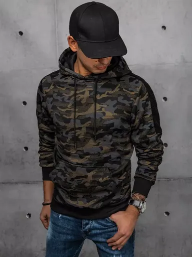 Čierna pekná pánska mikina