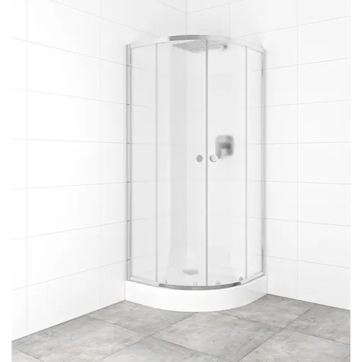 Set sprchovacieho kúta a vaničky, štvrťkruh 80x80 cm Multi Basic SIKOBKMUS80CRCH