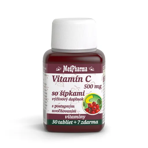 MEDPHARMA Vitamín C 500 mg so šípkami 37 tabliet